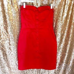 Strapless Red Work or Play Dress❤️❤️